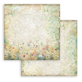 **Pre-Order** Stamperia - Daisy Art - 12x12 Paper "Handmade Letter With Flowers" (ETA Late Feb 26)