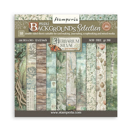 Stamperia - Herbarium Silvae - 12x12 Paper Pack "Backgrounds"