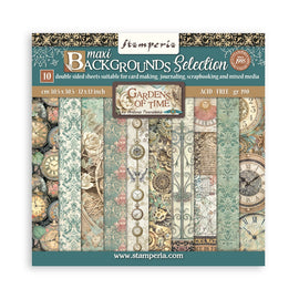 Stamperia - Gardens of Time - 12x12 Paper Pack "Backgrounds"