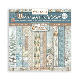 Stamperia - White Christmas - 12x12 Paper Pack "Backgrounds"