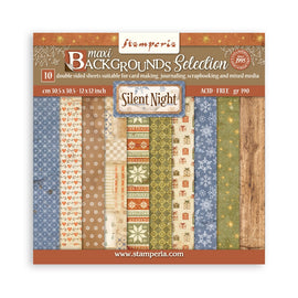 Stamperia - Silent Night - 12x12 Paper Pack "Backgrounds"