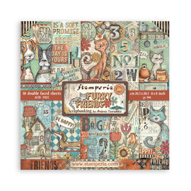 **Pre-Order** Stamperia - Furry Friends - 8x8 Paper Pack (ETA Beg Nov 25)