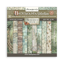 Stamperia - Herbarium Silvae - 8x8 Paper Pack "Backgrounds"