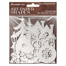 Stamperia - Classic Christmas - Art Paper Shapes (Watercolour Paper Elements)