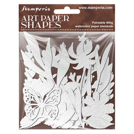 Stamperia - Flowers and Poems - Art Paper Shapes (Watercolour Paper Elements)