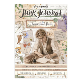 Stamperia - Flowers & Poems - Junk Journal Book (Backgrounds, Stickers & Lasercuts) (16 Pages)