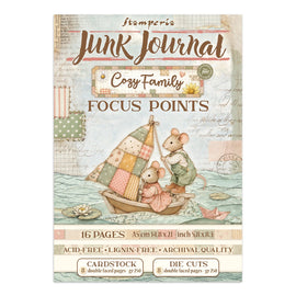 Stamperia - Cozy Family - Junk Journal Focus Points A5 Book (Backgrounds & Lasercuts) (16 Pages)