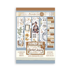 Stamperia - Create Happiness Secret Diary - Washi Pad (8 Sheets)