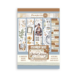 Stamperia - Create Happiness Secret Diary - Washi Pad (8 Sheets)
