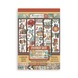 **Pre-Order** Stamperia - Furry Friends - Washi Pad (8 Sheets) (ETA Beg Nov 25)
