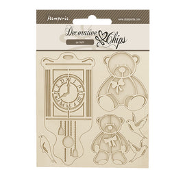 Stamperia - Brocante Antiques - Decorative Chips (14x14cm) - Teddy Bear