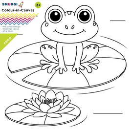 Smudgi - Colouring Canvas - Frog - 25x25cm