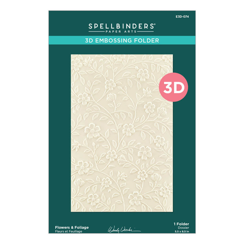 Spellbinders - 3D Embossing Folder - Flowers & Foliage (5.5x8.5in)