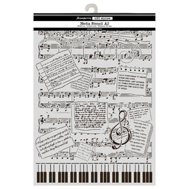 Stamperia - Symphony - Stencil -  Music - A3