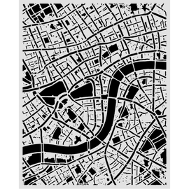 Stamperia - Our Way - Stencil 20x25cm - Street Map