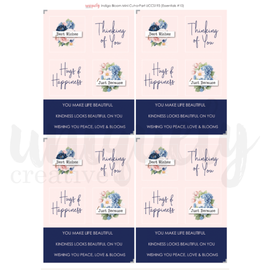 Uniquely Creative - Indigo Bloom - A4 Mini Cut-A-Part Sheet