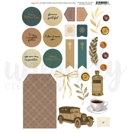 Uniquely Creative - Father's Day Art Deco Notes - A4 Cut-A-Part Sheet