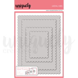 Uniquely Creative - Rectangle Photo Mat Border Die - Scalloped Set