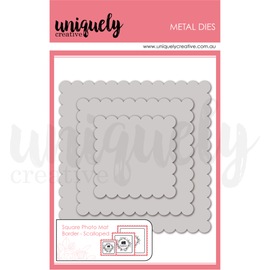 Uniquely Creative - Square Photo Mat Border Die - Scalloped Set