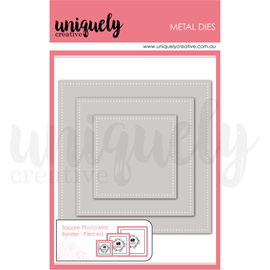 Uniquely Creative - Square Photo Mat Border Die - Pierced Set