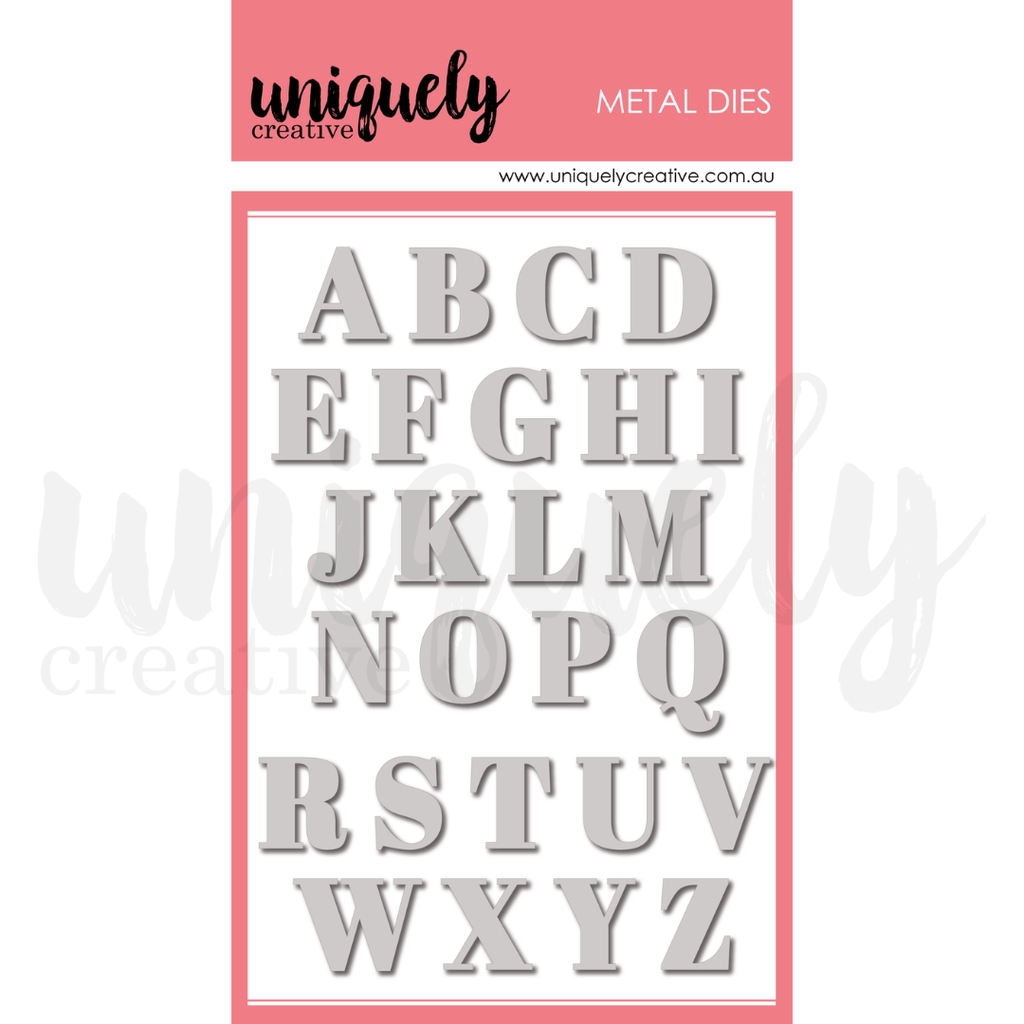 Uniquely Creative - Serif Uppercase Alpha Die Set (26pcs) – Embellish It