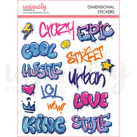 Uniquely Creative - Steampunk Graffiti - Dimensional Stickers