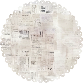 Uniquely Creative - Ultraviolet Delight - Newsprint Scalloped Decorative Base Layer