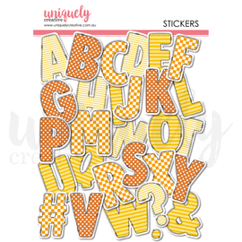 Uniquely Creative - Written In The Stars - Chipboard Alpha Stickers