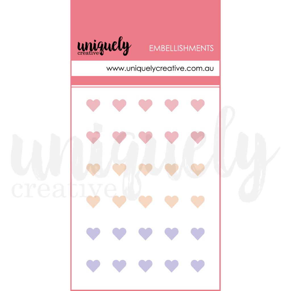 Uniquely Creative - Ultraviolet Delight - Dew Drop Heart Stickers - Ro ...