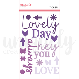 Uniquely Creative - Ultraviolet Delight - Felt Title Stickers