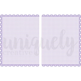 Uniquely Creative - Ultraviolet Delight - Purple Gingham Double Decorative Base Layer