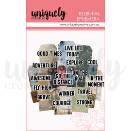Uniquely Creative - Wings & Wheels - Grunge Tags & Titles Ephemera