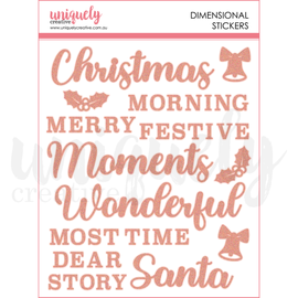 Uniquely Creative - Christmas Keepsakes - Glitter Dimensional Stickers
