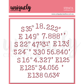 Uniquely Creative - Field Notes - Stencil "Latitude Log"