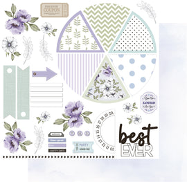 Uniquely Creative - Wisteria Lane - 12x12 Pattern Paper "Best Ever-Page on a Page"