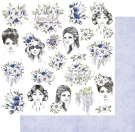 Uniquely Creative - Wisteria Lane - 12x12 Pattern Paper "Beautiful - Fussy Cuts"