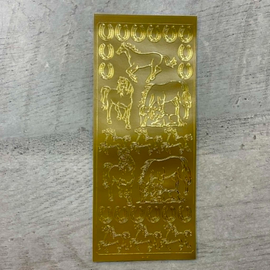 Upikit - Peel-Off Stickers - Horse (Gold)