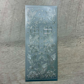 Upikit - Peel-Off Stickers - Christmas Dove (Silver)