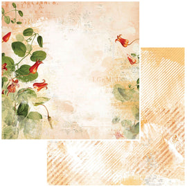 49 and Market - Vintage Artistry Mango - 12x12 Paper - Ginger Peach