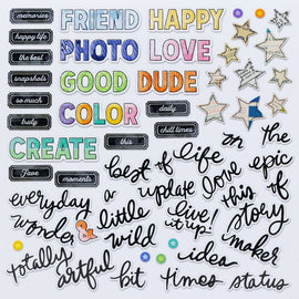 49 and Market - Artful Moments - Chipboard "Bits" (60pcs)