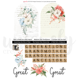 Uniquely Creative - Vintage Chronicles - A4 Cut-A-Part Sheet