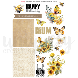 Uniquely Creative - Mother's Day World's Best Mum - A4 Cut-A-Part Sheet