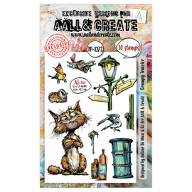 AALL & Create - A6 Photopolymer Clear Stamp Set #1273 - Grumpy Traveler (10pcs)