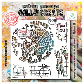 AALL & Create - 6x6 - Stencil #243 - Abstract 21