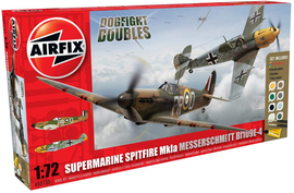 Airfix - Large Starter Set - Dogfight Doubles - Supermarine Spitfire Mk.Ia Messerschmitt Bf109E-4 1:72 (Skill Level 2)