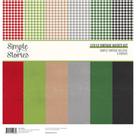Simple Stories - Simple Vintage Believe - 12x12 Basics Kit (6pc)