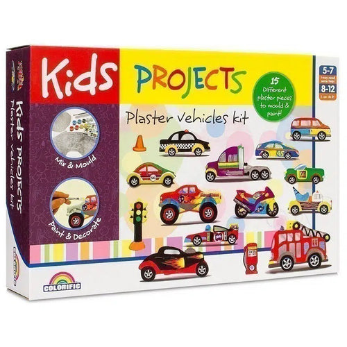 Colorific - Kids Projects - Plaster Vehicles Kit – Embellish It
