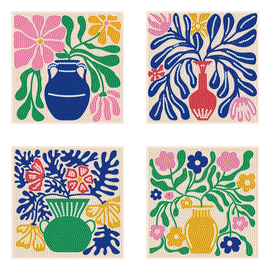 Diamond Dotz - Mini Dotz - Deco Vases (Value 4 Pack) (5x5")