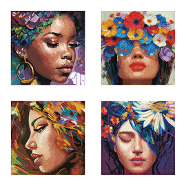 Diamond Dotz - Mini Dotz - Four Beauties (Value 4 Pack) (5x5")