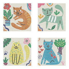 Diamond Dotz - Mini Dotz - I Love Cats (Value 4 Pack) (5x5")